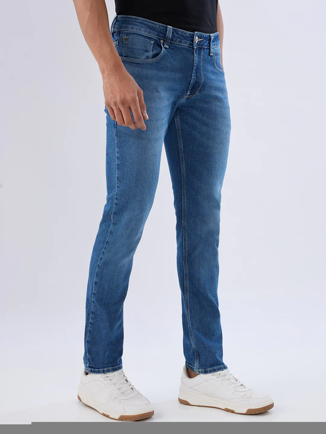 Men Rover Jeans Regular Fit Blue Mid Rise - Image 2