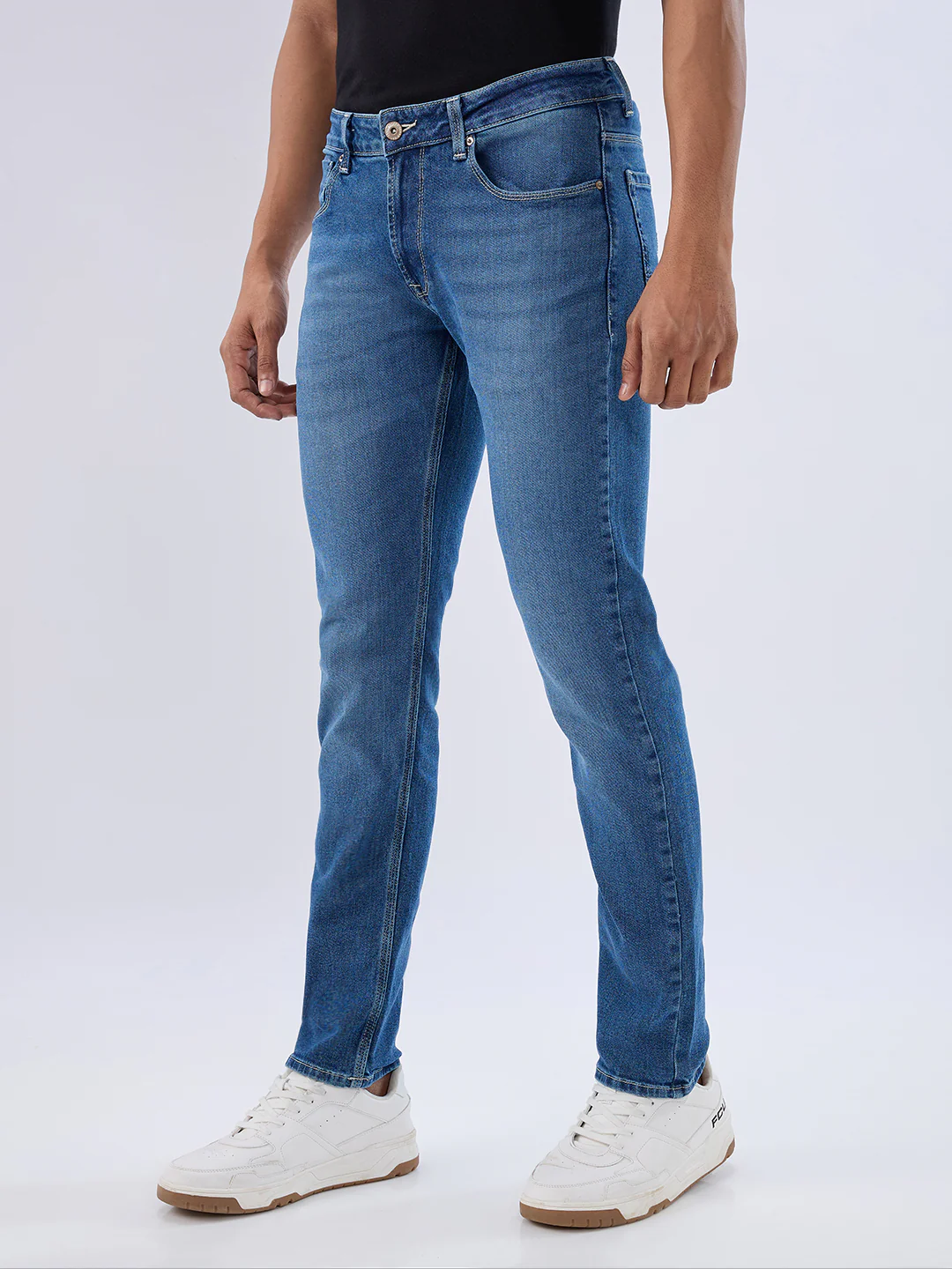 Men Rover Jeans Regular Fit Blue Mid Rise - Image 3