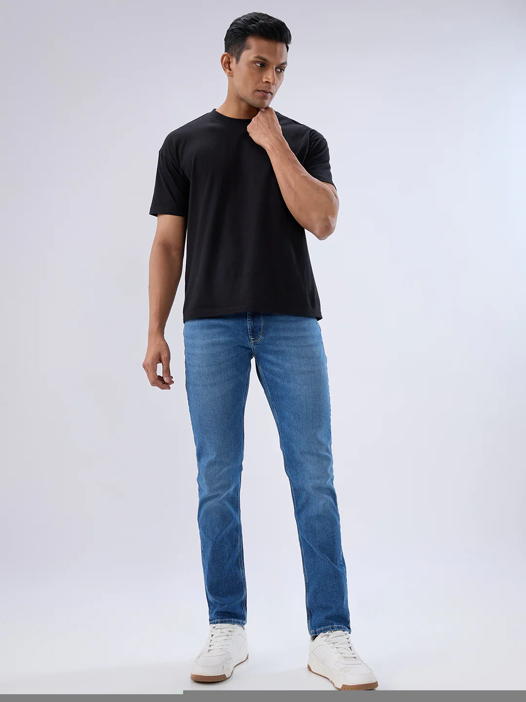 Men Rover Jeans Regular Fit Blue Mid Rise - Image 5
