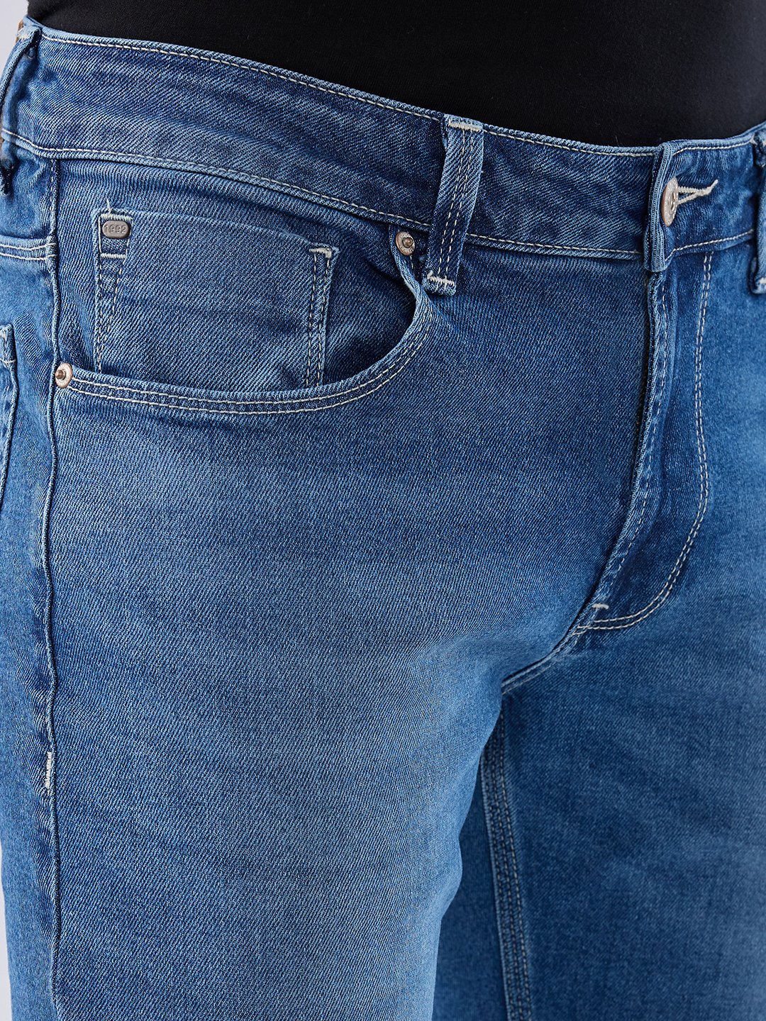 Men Rover Jeans Regular Fit Blue Mid Rise - Image 6