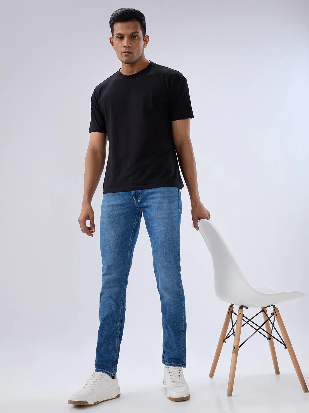 Men Rover Jeans Regular Fit Blue Mid Rise - Image 7