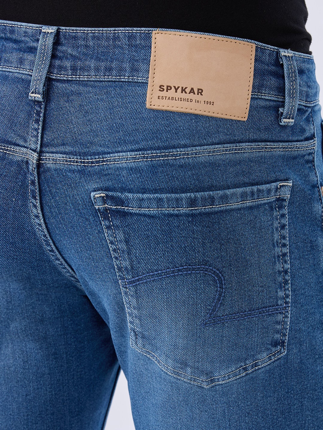 Men Rover Jeans Regular Fit Blue Mid Rise - Image 8
