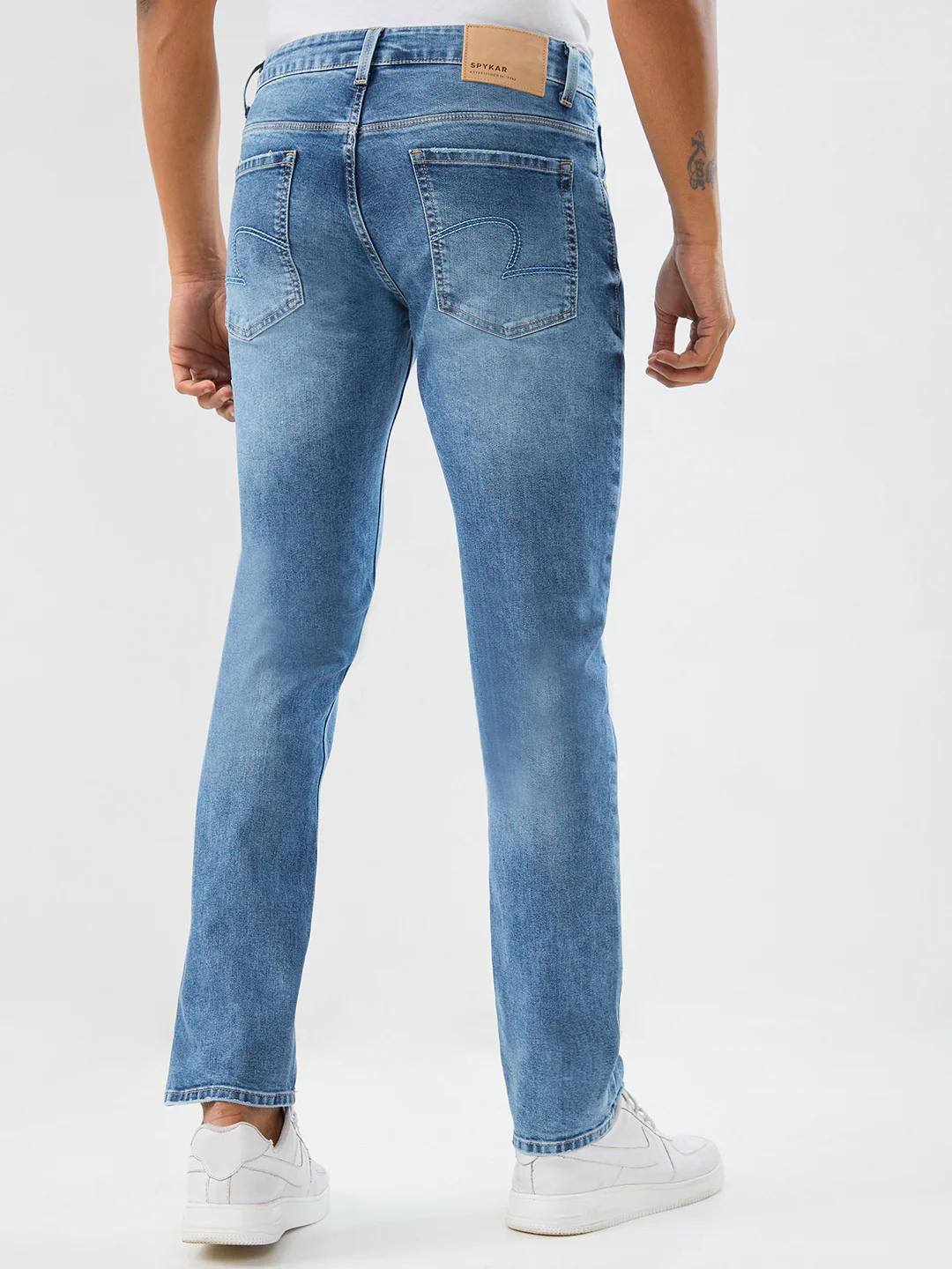 Men Rover Jeans Regular Fit Light Blue Mid Rise - Image 4