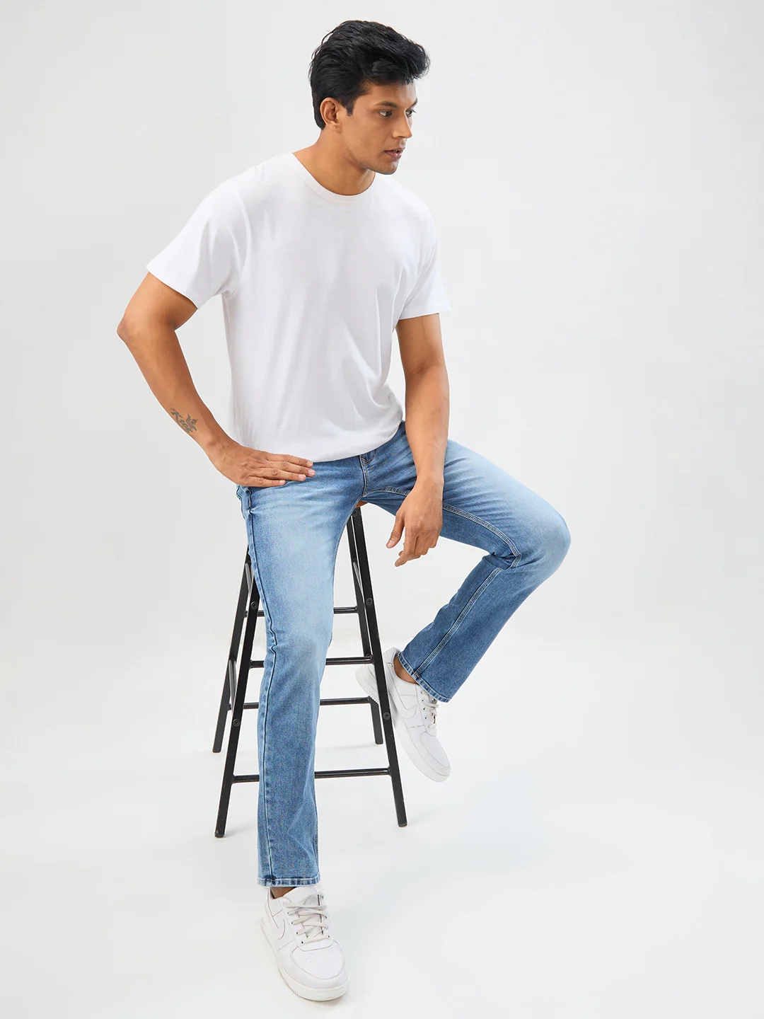 Men Rover Jeans Regular Fit Light Blue Mid Rise - Image 7