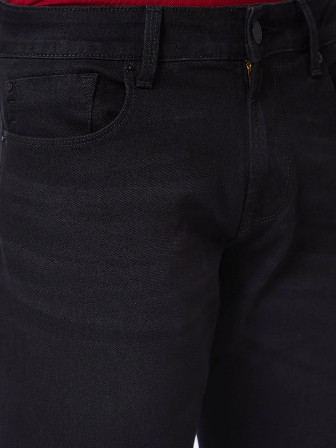 Men Rover Jeans Regular Fit Carbon Black Mid Rise - Image 5