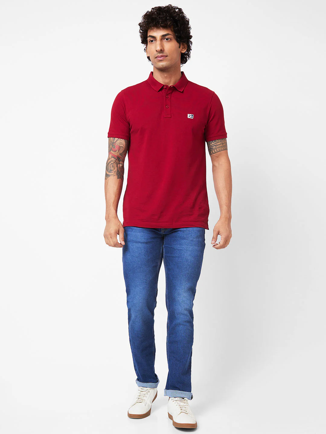 Men Rover Jeans Regular Fit Mid Blue Mid Rise