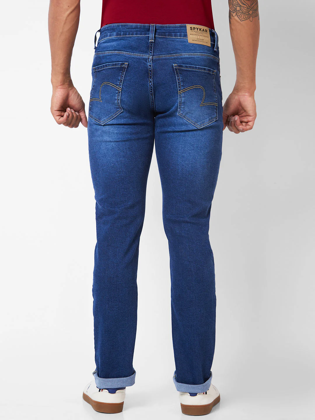 Men Rover Jeans Regular Fit Mid Blue Mid Rise - Image 3