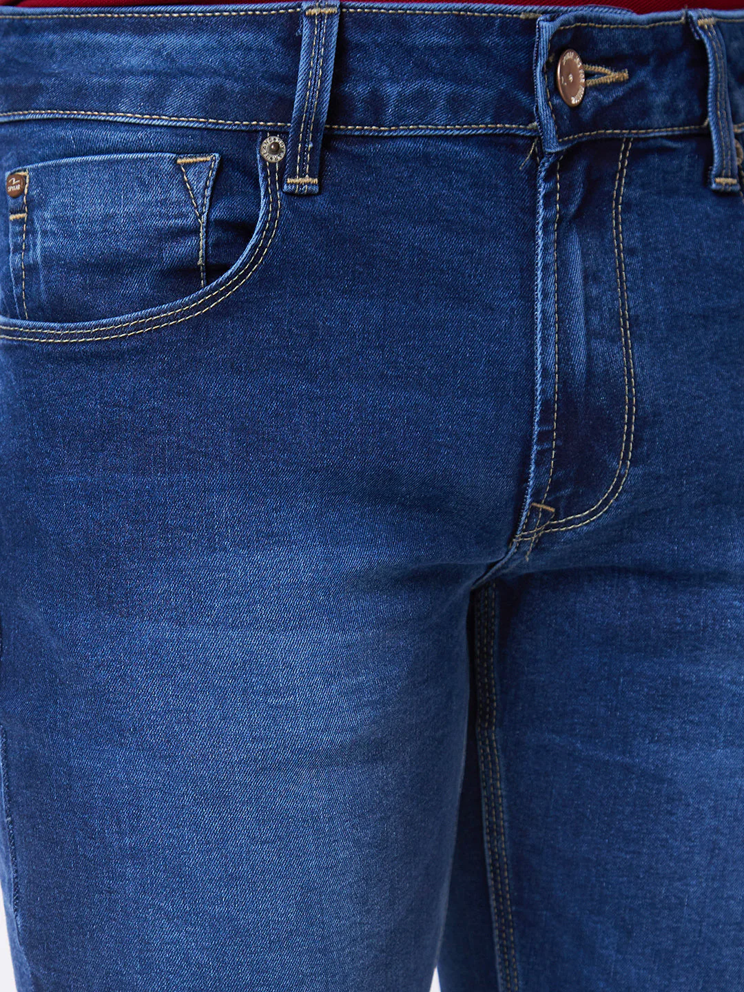 Men Rover Jeans Regular Fit Mid Blue Mid Rise - Image 5