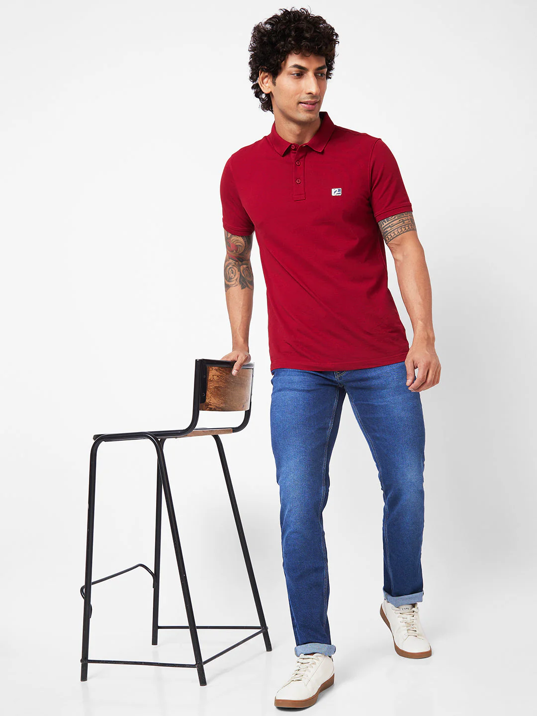 Men Rover Jeans Regular Fit Mid Blue Mid Rise - Image 6
