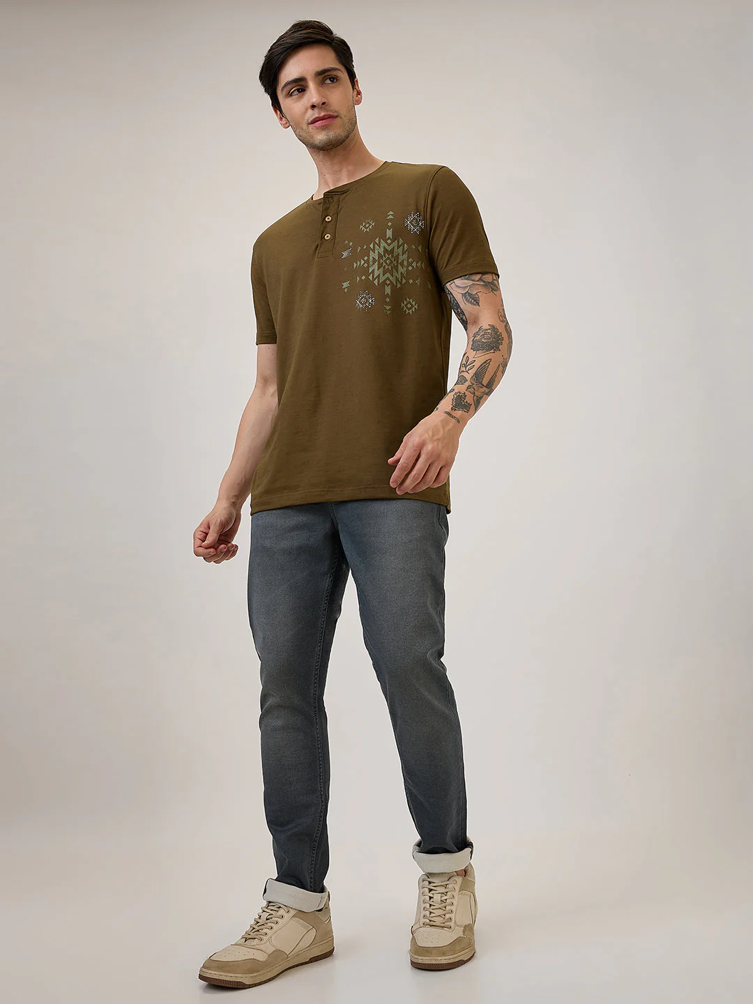 Men Jeans Slim Fit Grey Low Rise - Image 5
