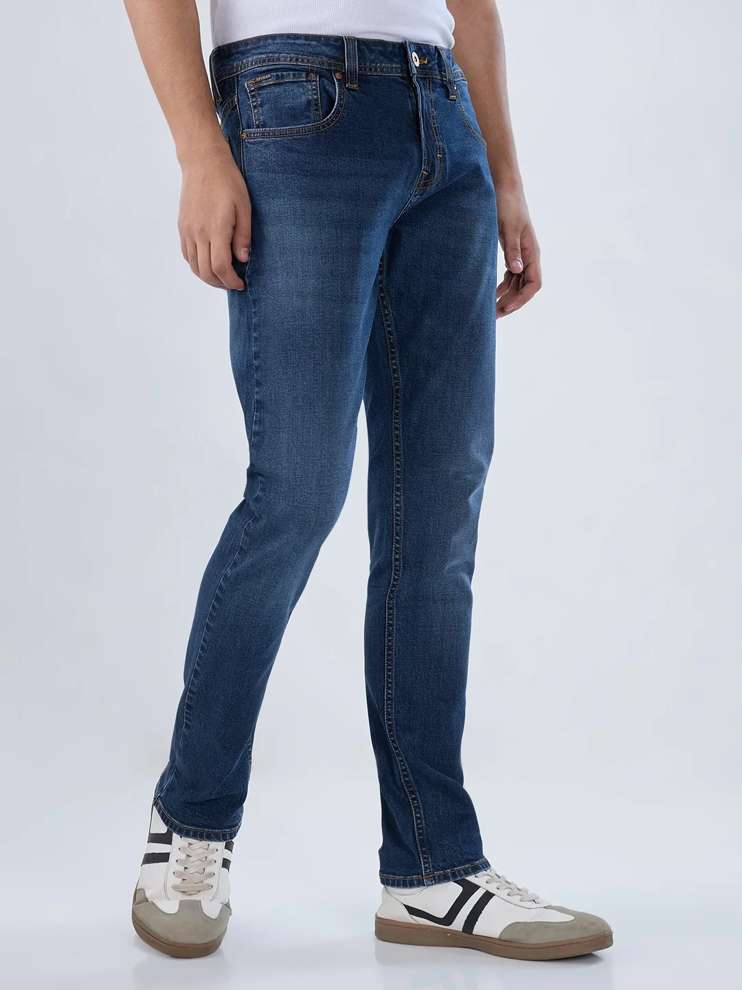 Men Nico Jeans Skinny Fit Dark Blue Low Rise - Image 3