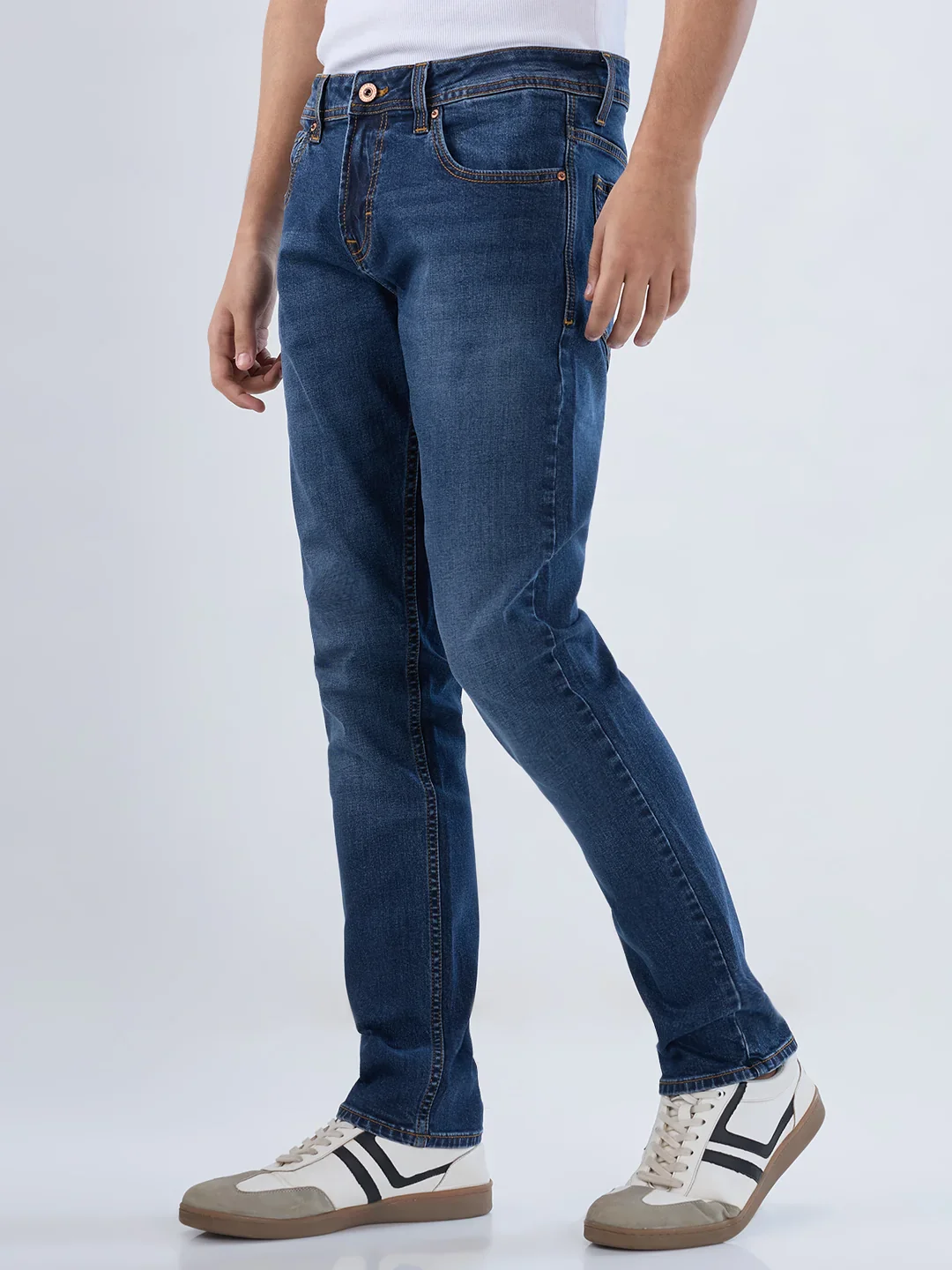 Men Nico Jeans Skinny Fit Dark Blue Low Rise - Image 5
