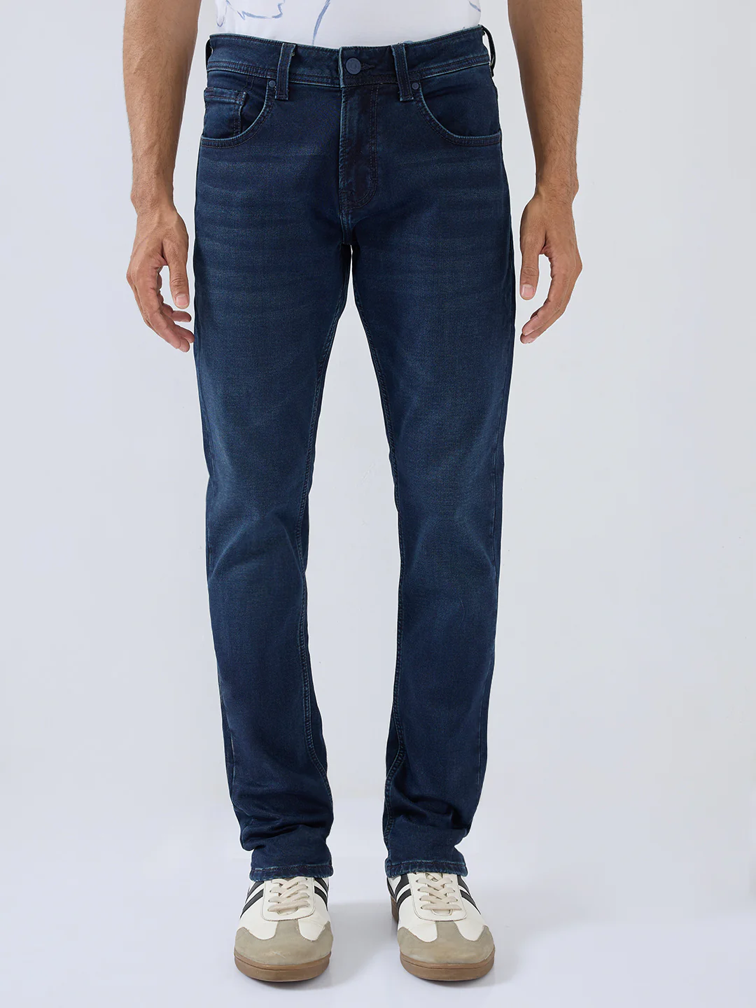 Men Nico Jeans Skinny Fit Dark Blue Low Rise - Image 2