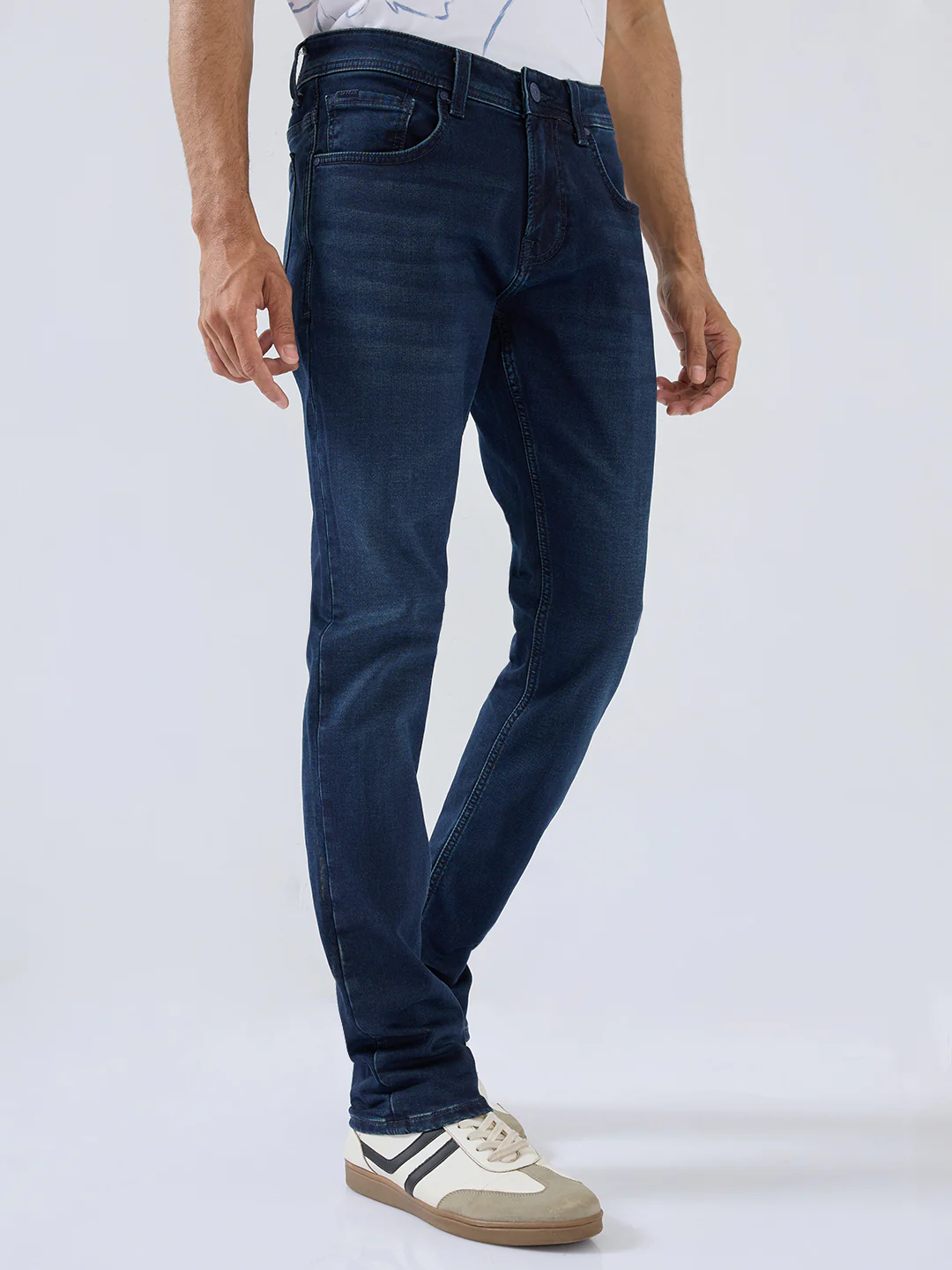 Men Nico Jeans Skinny Fit Dark Blue Low Rise - Image 3