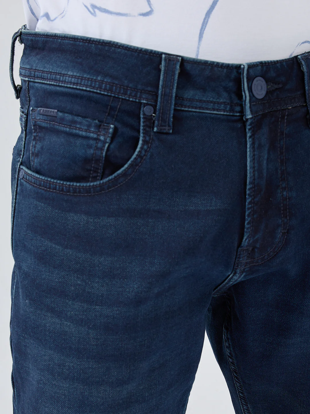 Men Nico Jeans Skinny Fit Dark Blue Low Rise - Image 6