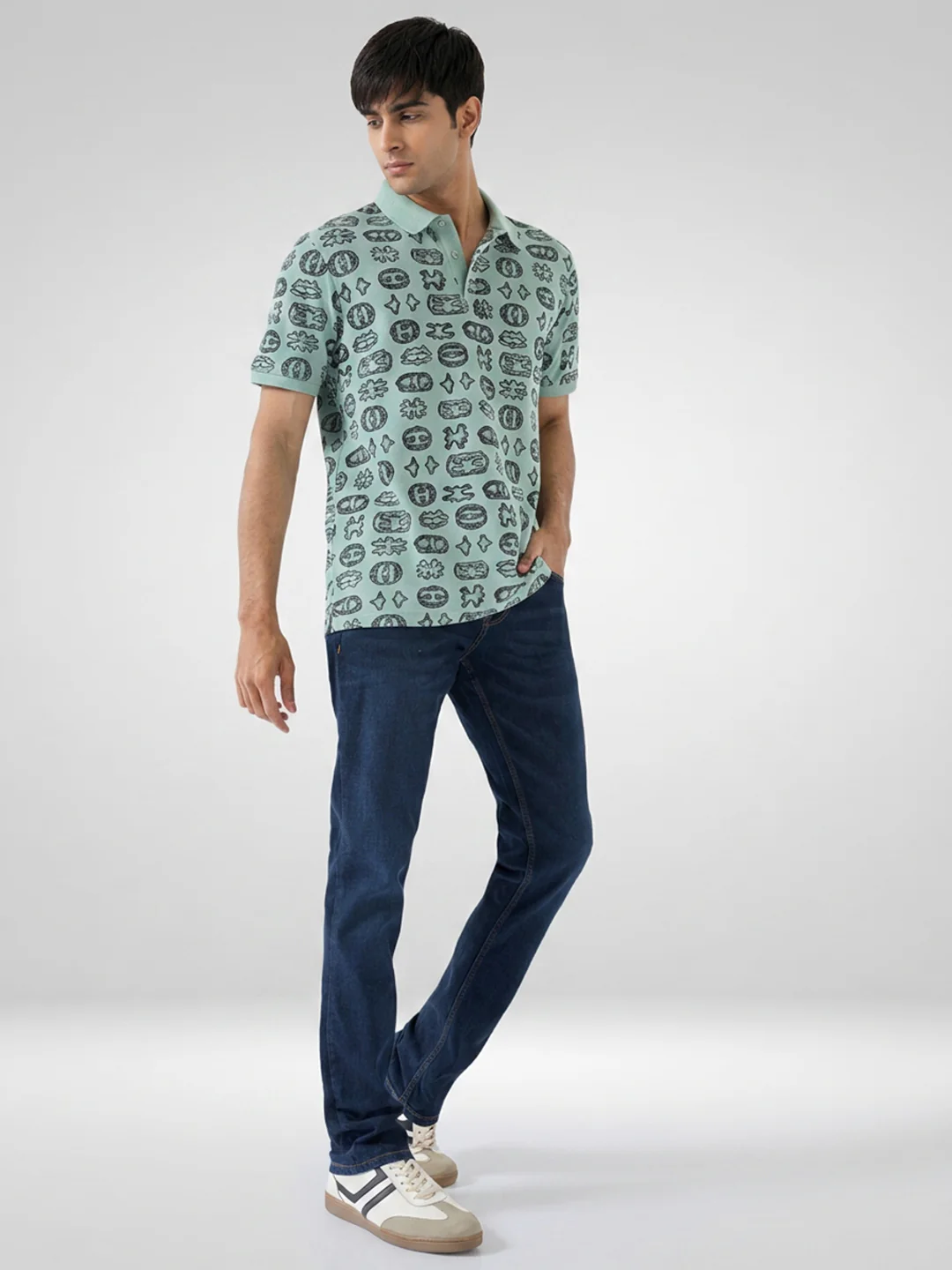 Men Nico Jeans Skinny Fit Dark Blue Low Rise