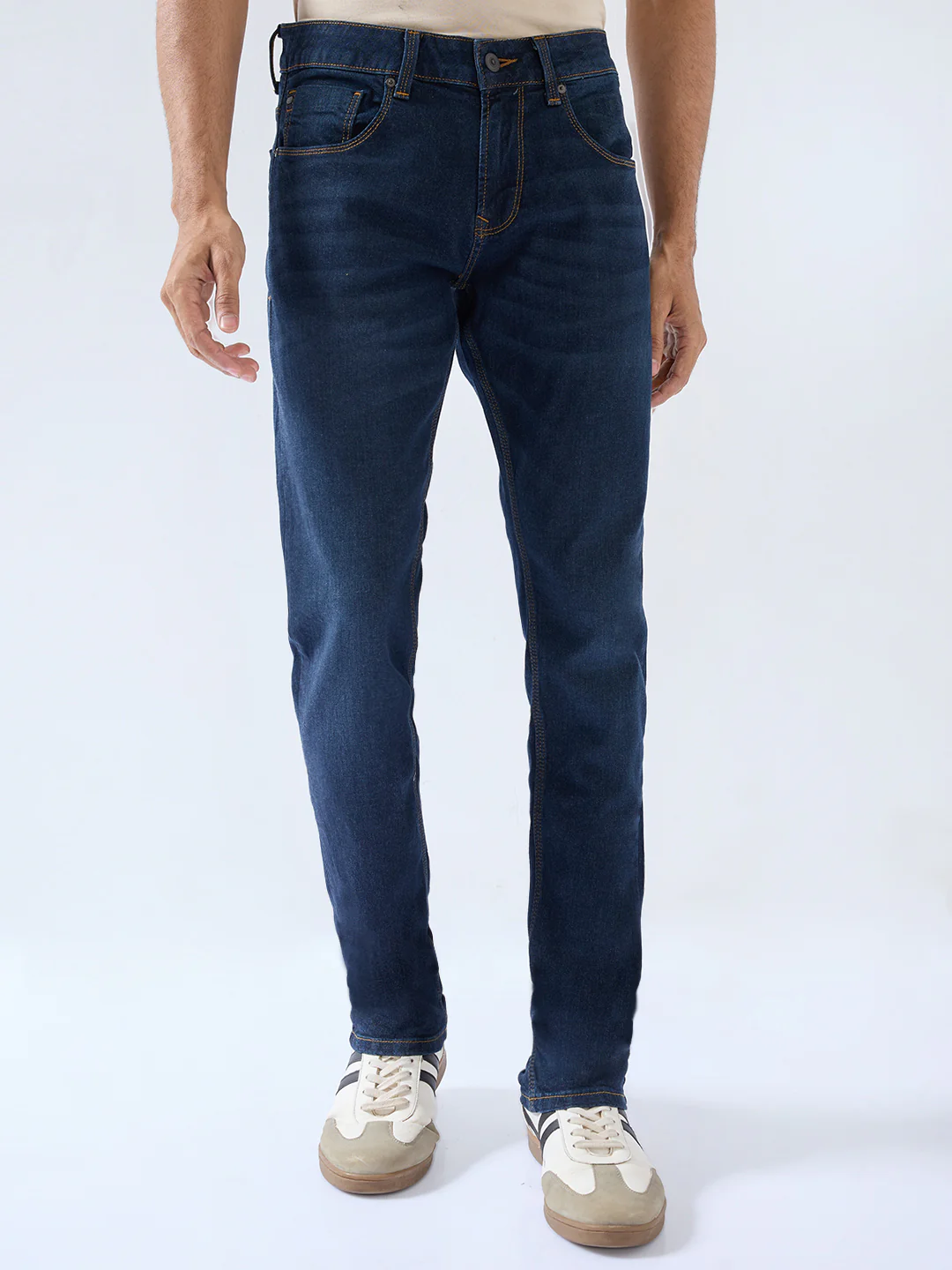Men Nico Jeans Skinny Fit Dark Blue Low Rise - Image 2