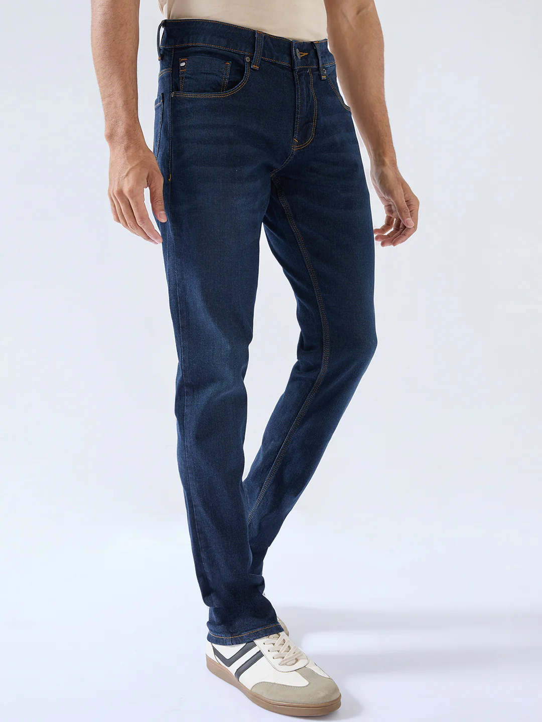 Men Nico Jeans Skinny Fit Dark Blue Low Rise - Image 3