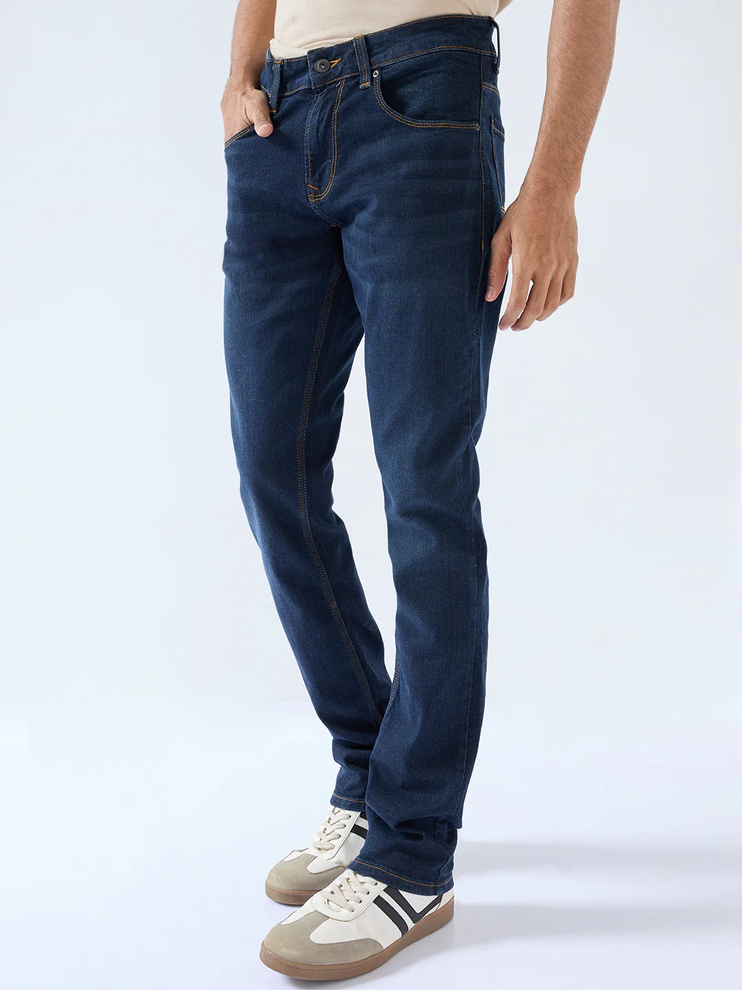 Men Nico Jeans Skinny Fit Dark Blue Low Rise - Image 4