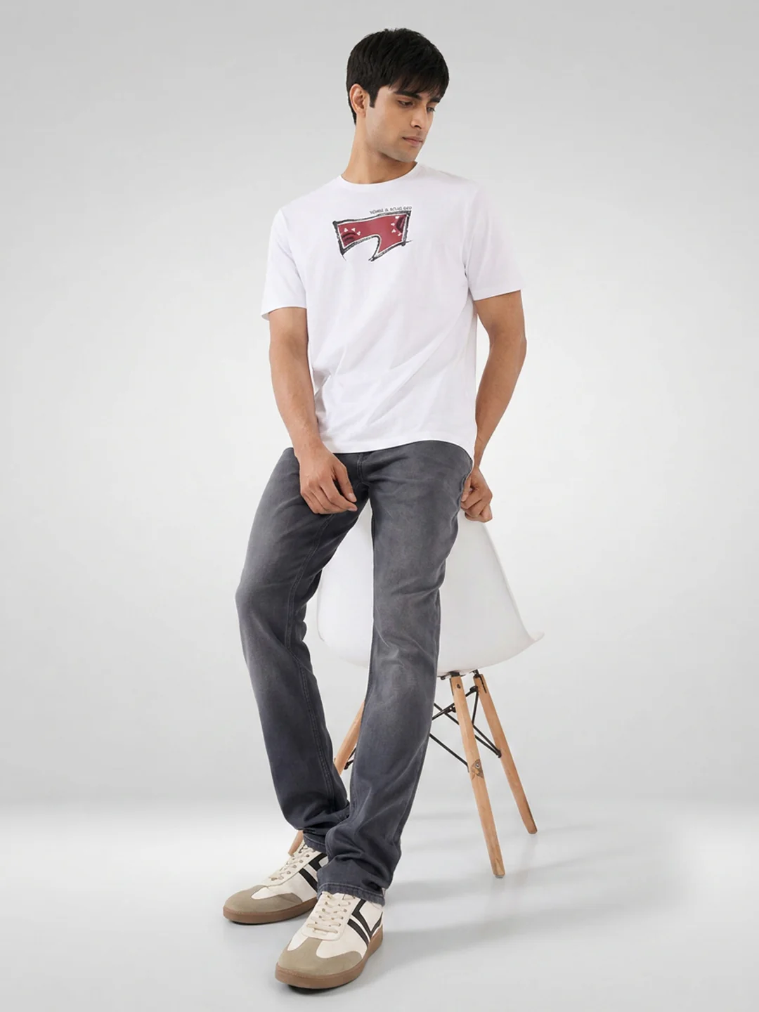 Men Nico Jeans Skinny Fit Dark Grey Low Rise