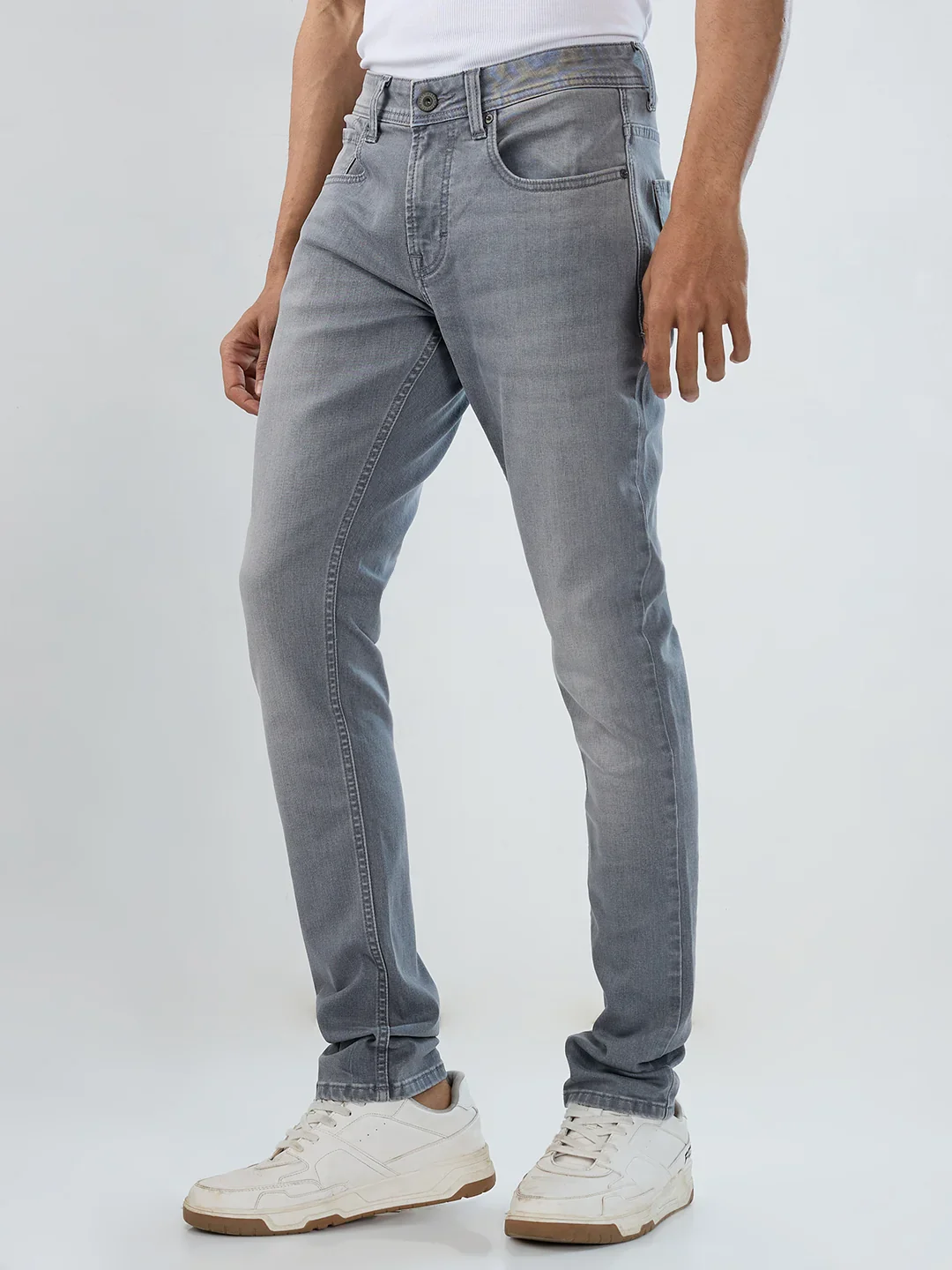 Men Nico Jeans Skinny Fit Grey Low Rise - Image 3