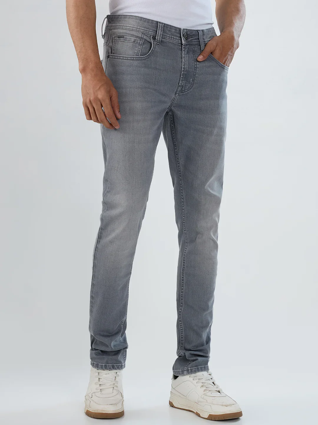 Men Nico Jeans Skinny Fit Grey Low Rise - Image 4