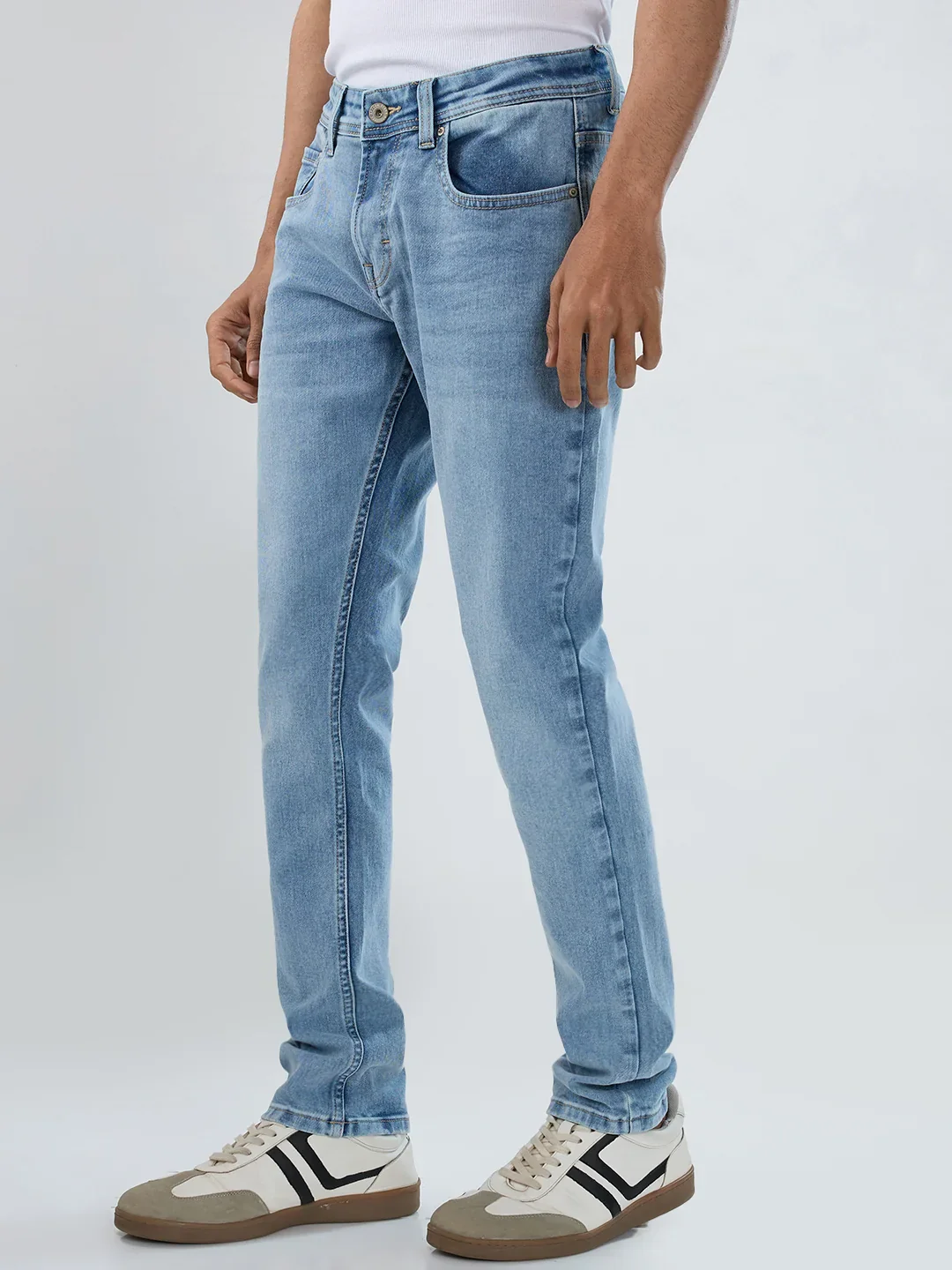 Men Nico Jeans Skinny Fit Light Blue Low Rise - Image 3