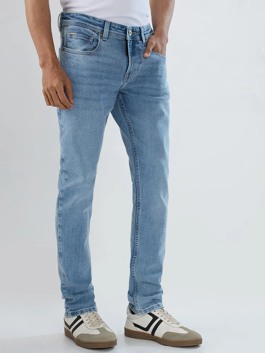 Men Nico Jeans Skinny Fit Light Blue Low Rise - Image 5