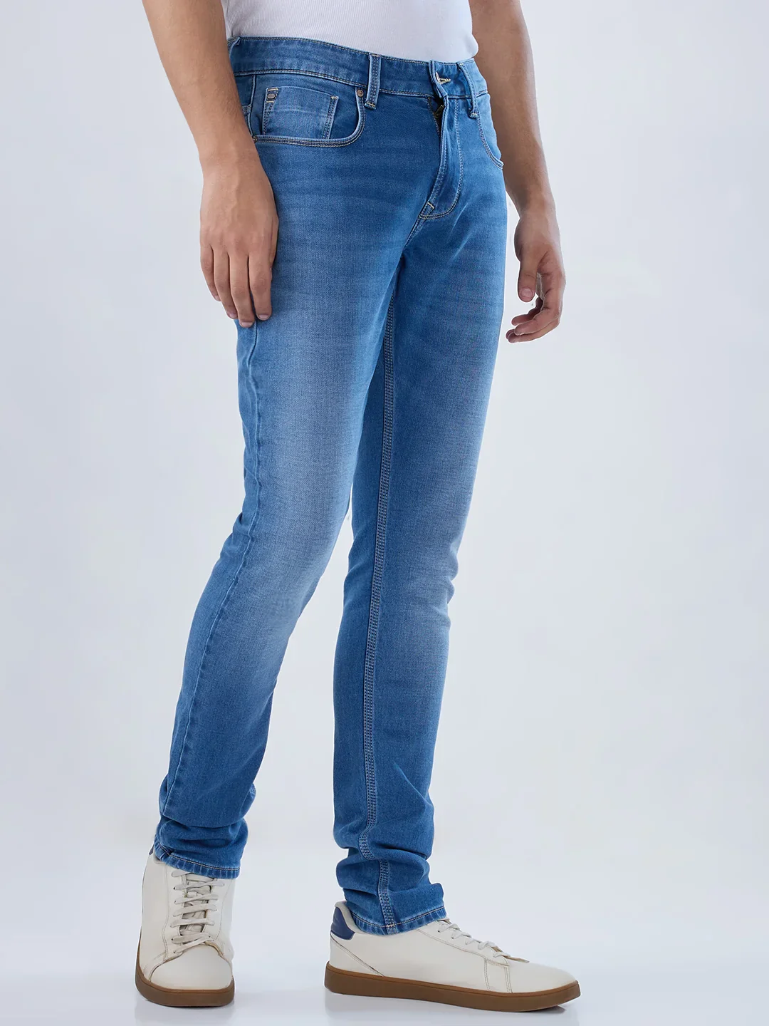 Men Nico Jeans Skinny Fit Mid Blue Low Rise - Image 3