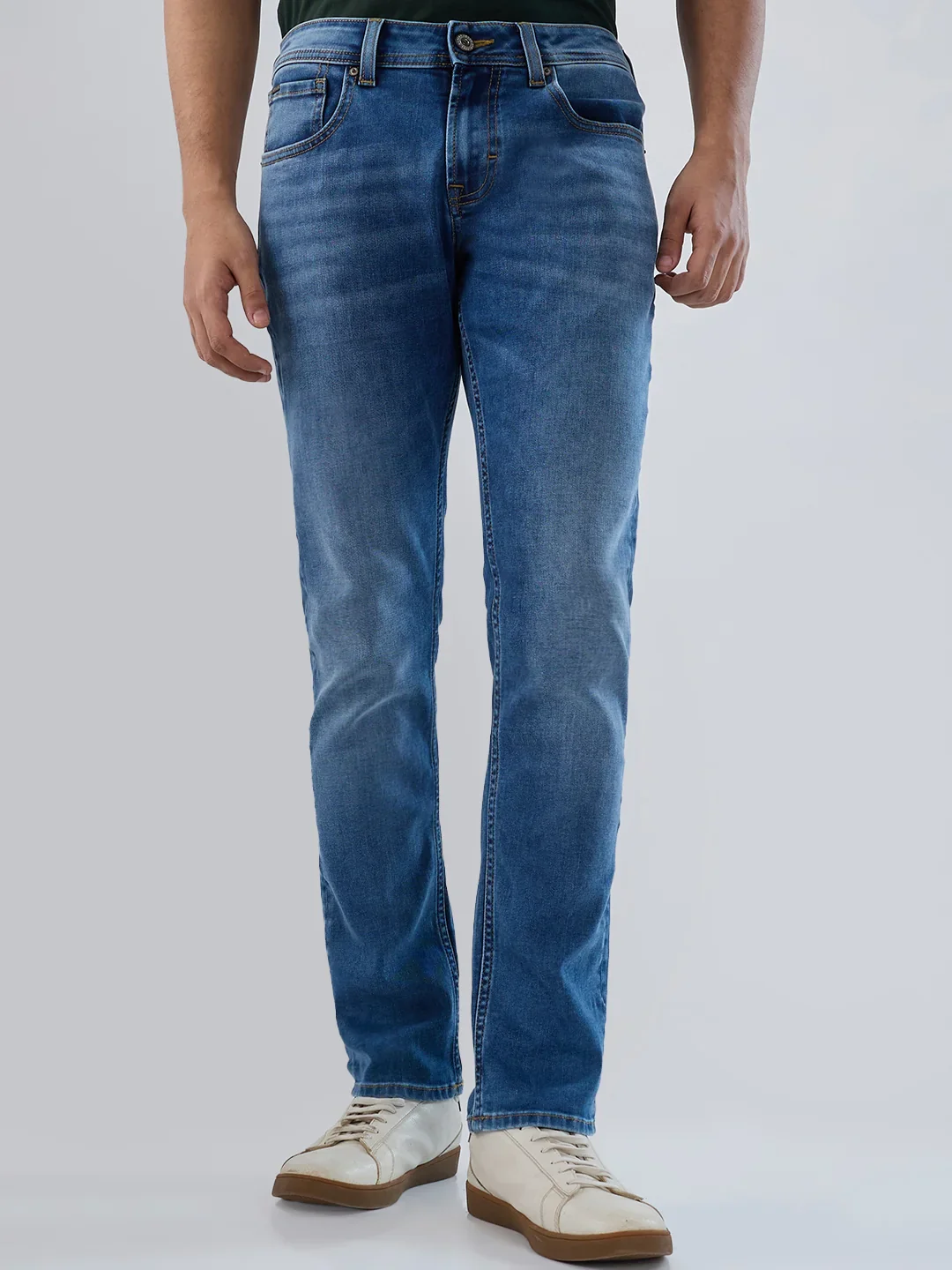 Men Nico Jeans Skinny Fit Mid Blue Low Rise - Image 2