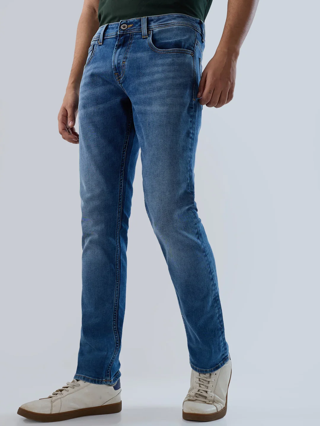 Men Nico Jeans Skinny Fit Mid Blue Low Rise - Image 5