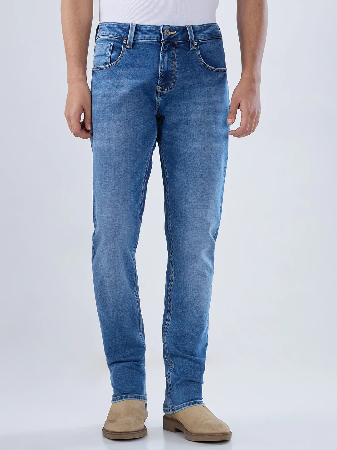 Men Nico Jeans Skinny Fit Mid Blue Low Rise - Image 2