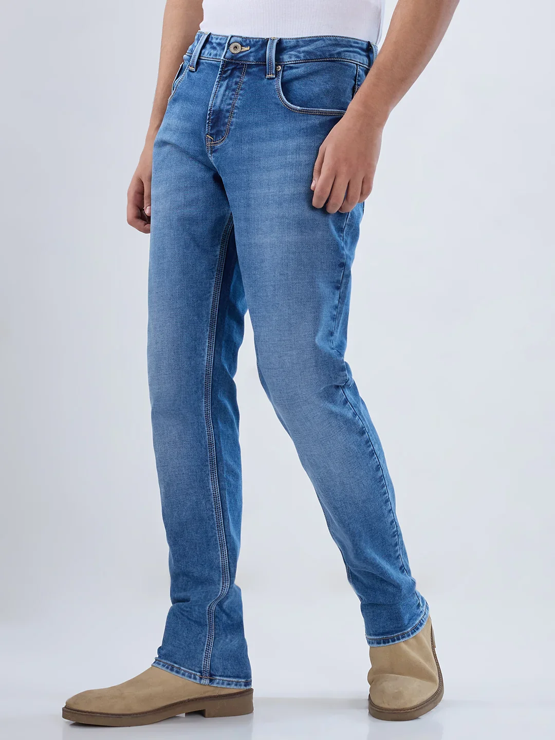 Men Nico Jeans Skinny Fit Mid Blue Low Rise - Image 5