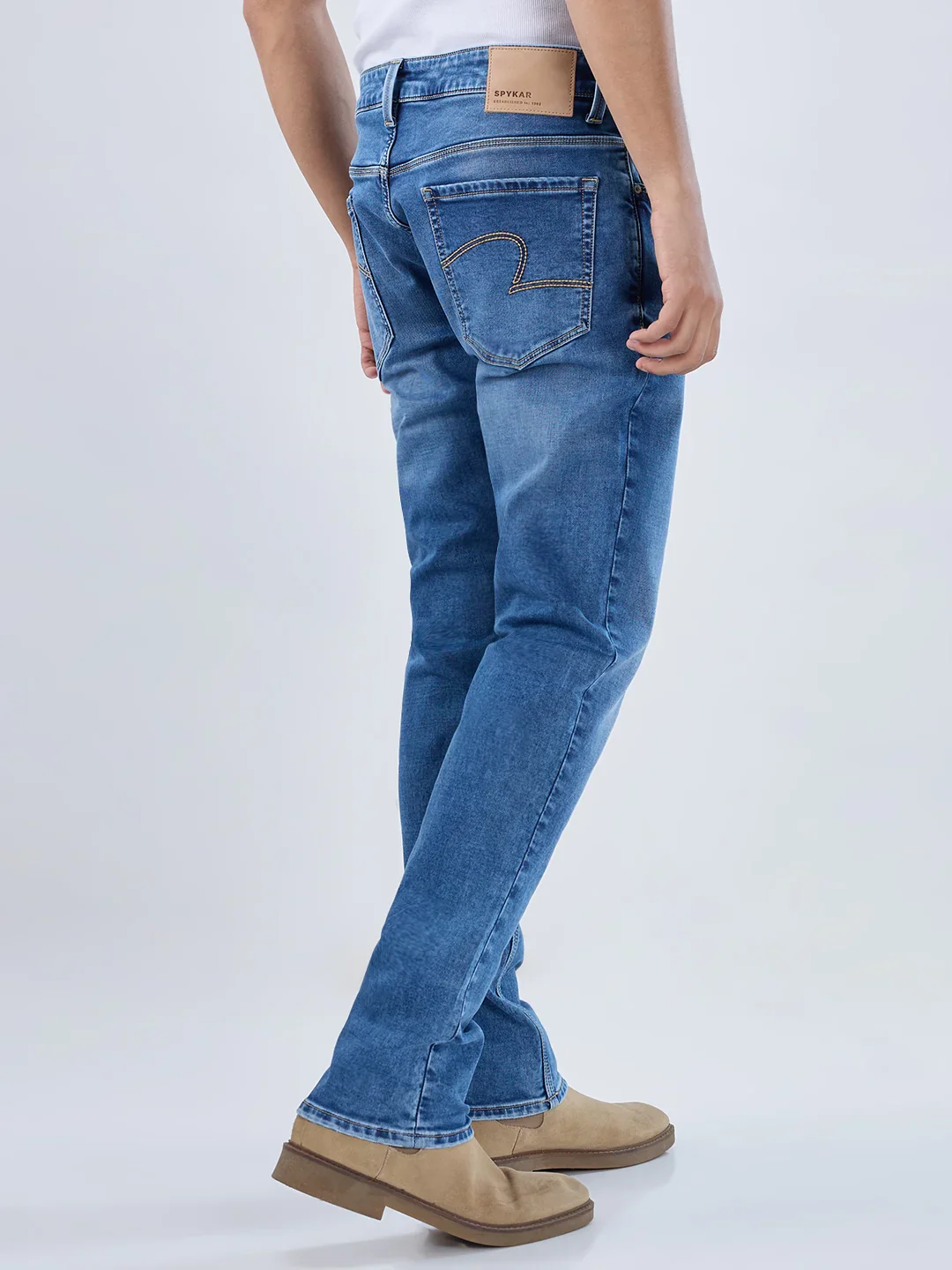Men Nico Jeans Skinny Fit Mid Blue Low Rise - Image 6