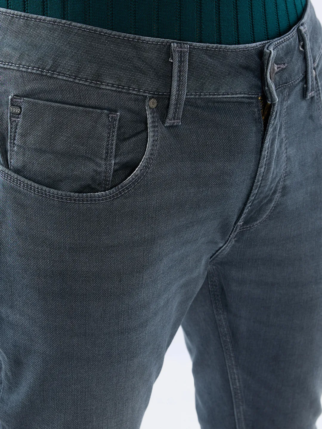 Men Nico Jeans Slim Fit Grey Low Rise - Image 6