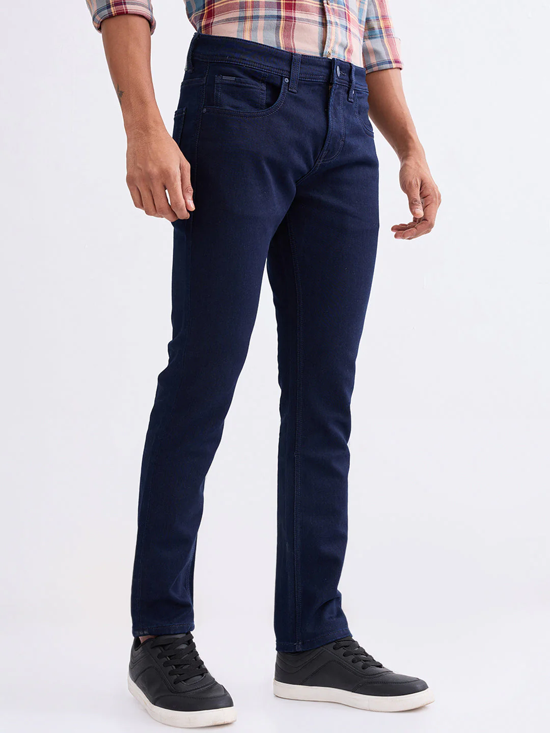Men Jeans Slim Fit Blue Low Rise - Image 2