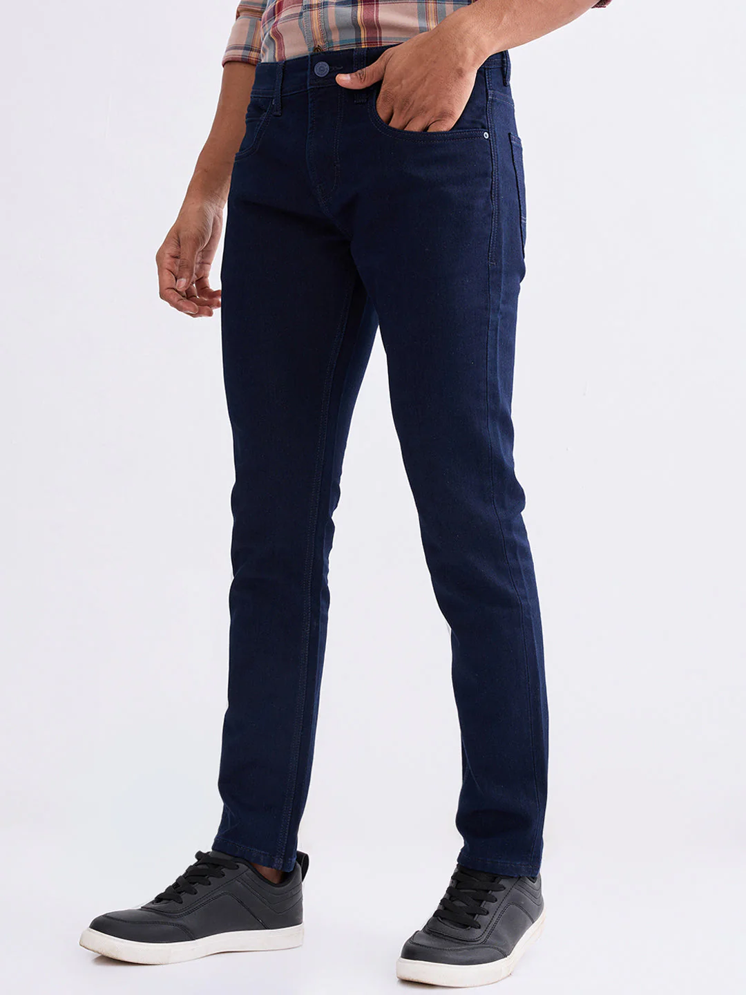 Men Jeans Slim Fit Blue Low Rise - Image 3