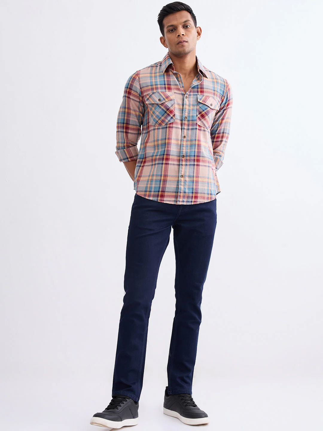Men Jeans Slim Fit Blue Low Rise - Image 5