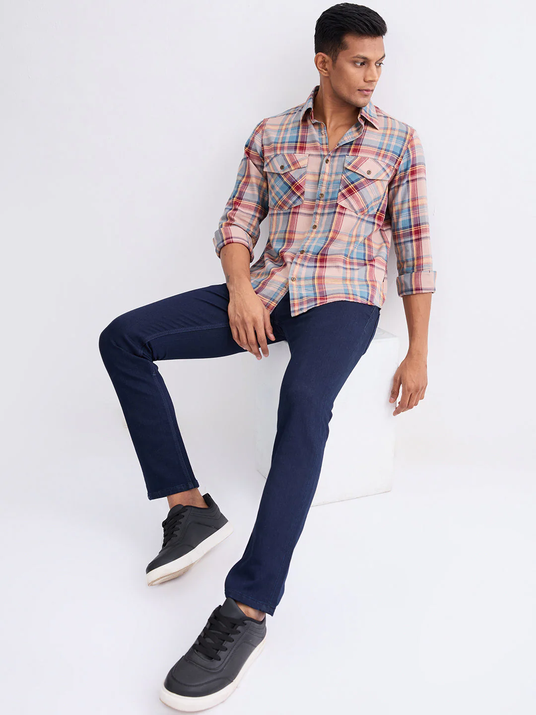 Men Jeans Slim Fit Blue Low Rise - Image 7