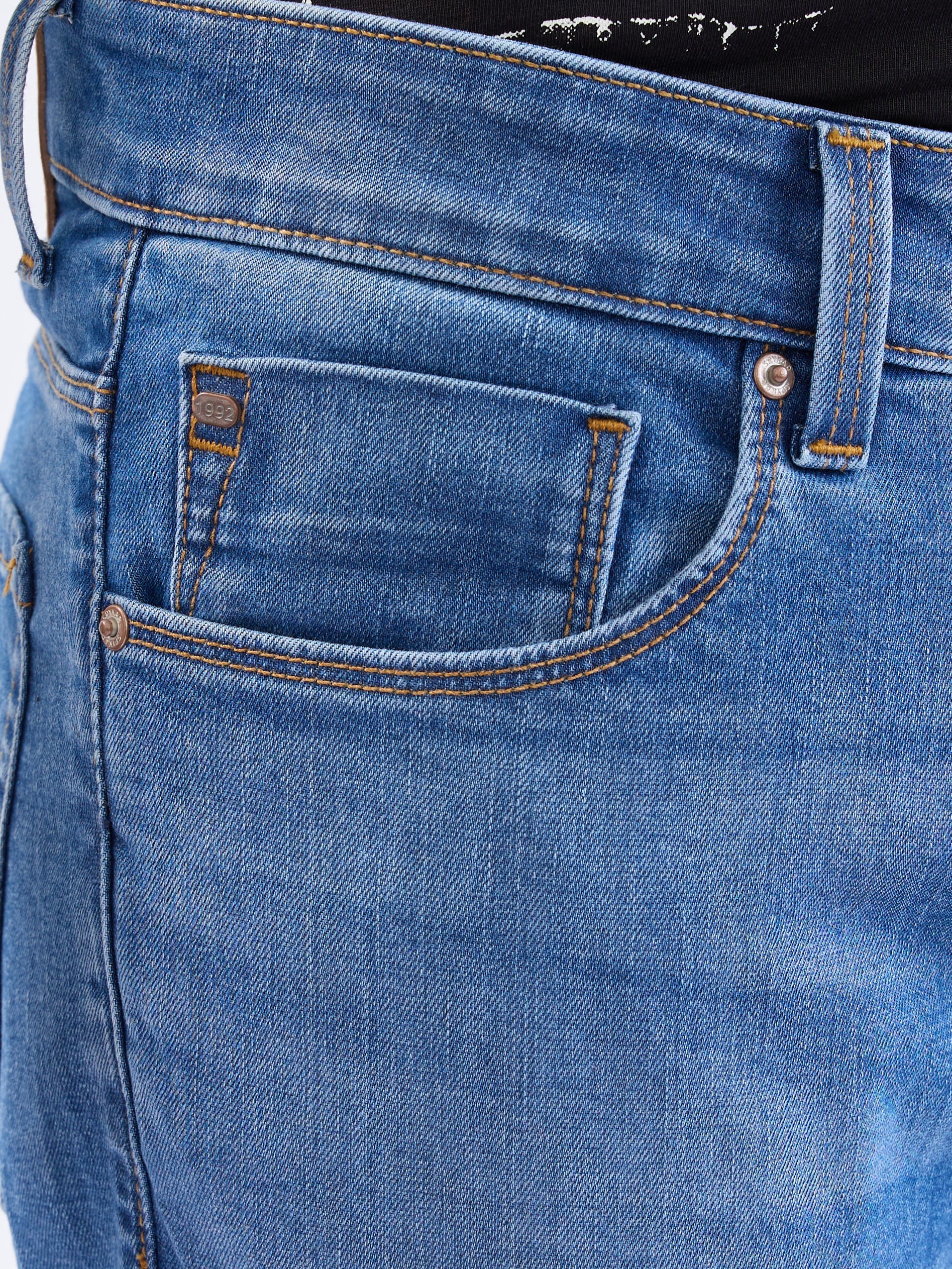 Men Jeans Slim Fit Light Blue Low Rise - Image 6