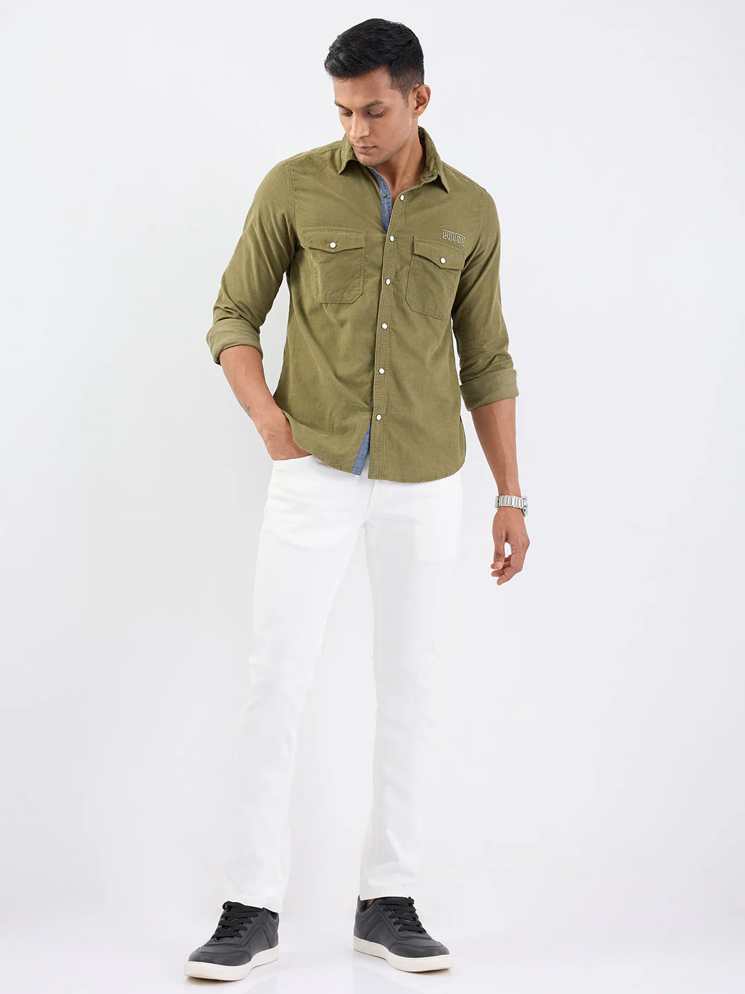 Men Jeans Slim Fit White Low Rise - Image 7