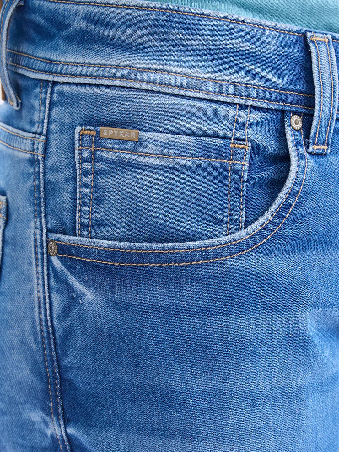 Men Jeans Slim Fit Blue Low Rise - Image 6