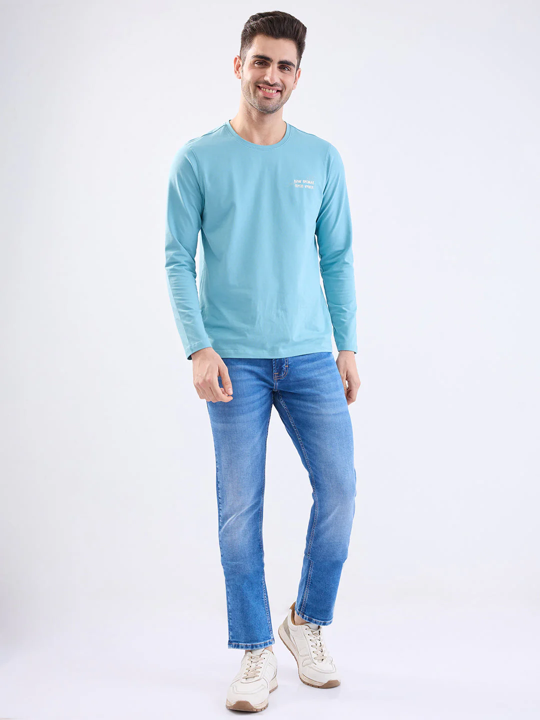 Men Jeans Slim Fit Blue Low Rise - Image 7