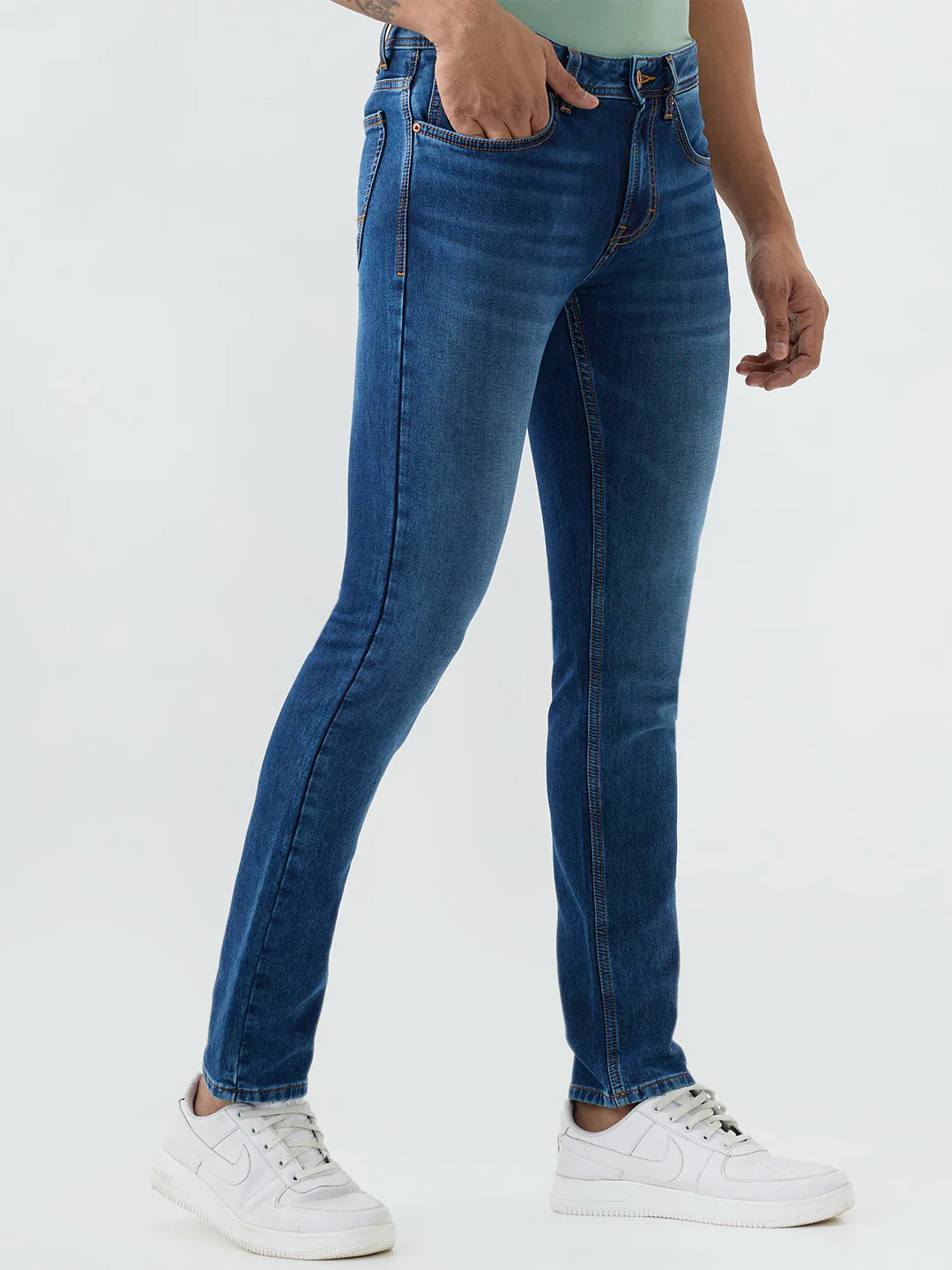 Men Kano Jeans Slim Fit Blue Low Rise - Image 2