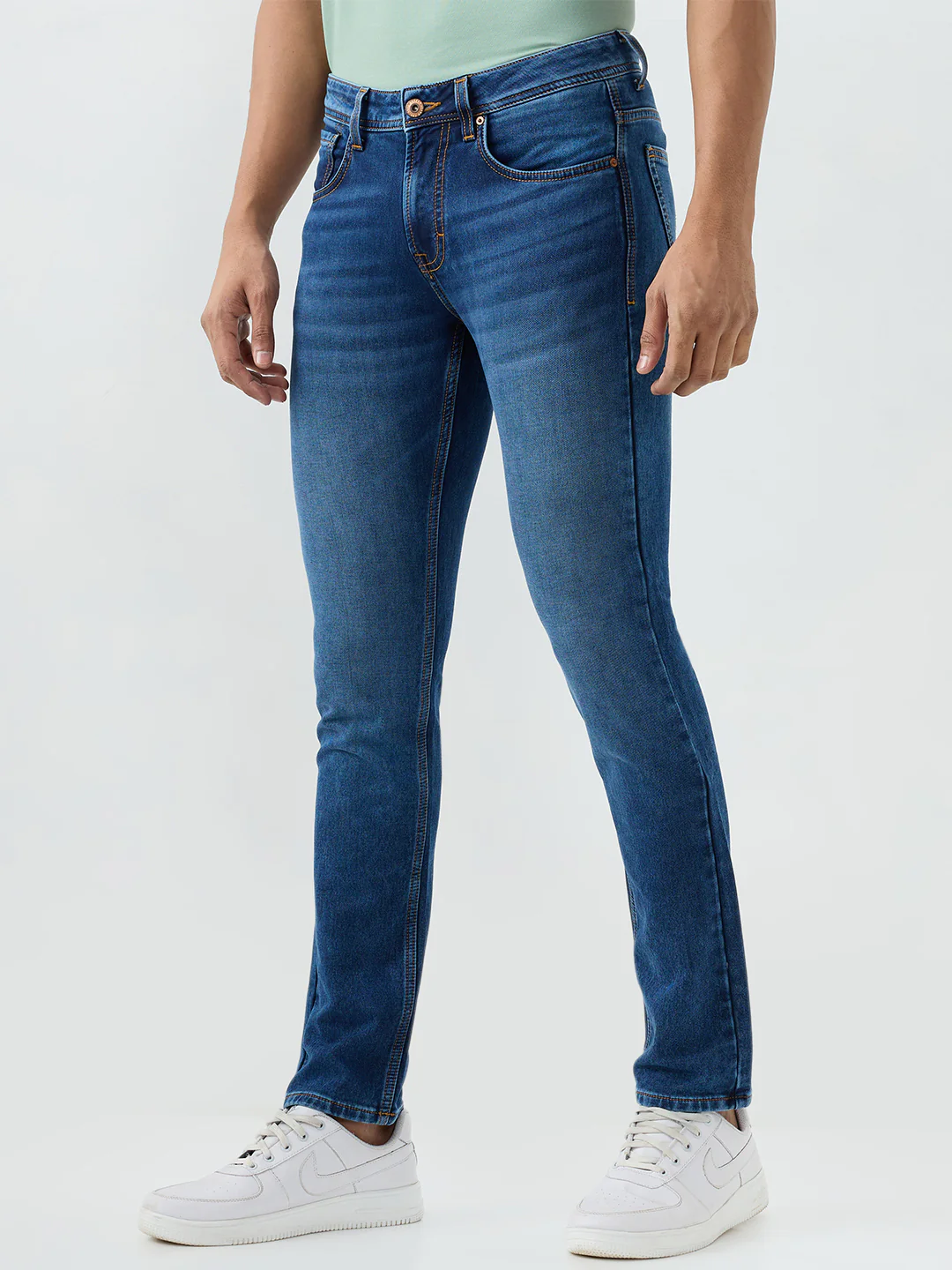 Men Kano Jeans Slim Fit Blue Low Rise - Image 3
