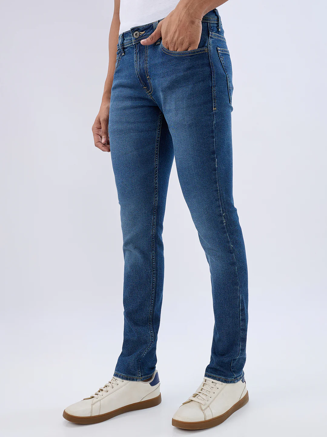 Men Kano Jeans Slim Fit Blue Low Rise - Image 3