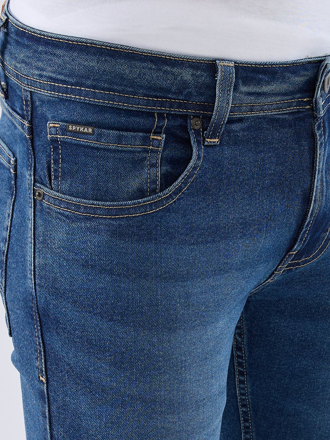Men Kano Jeans Slim Fit Blue Low Rise - Image 6