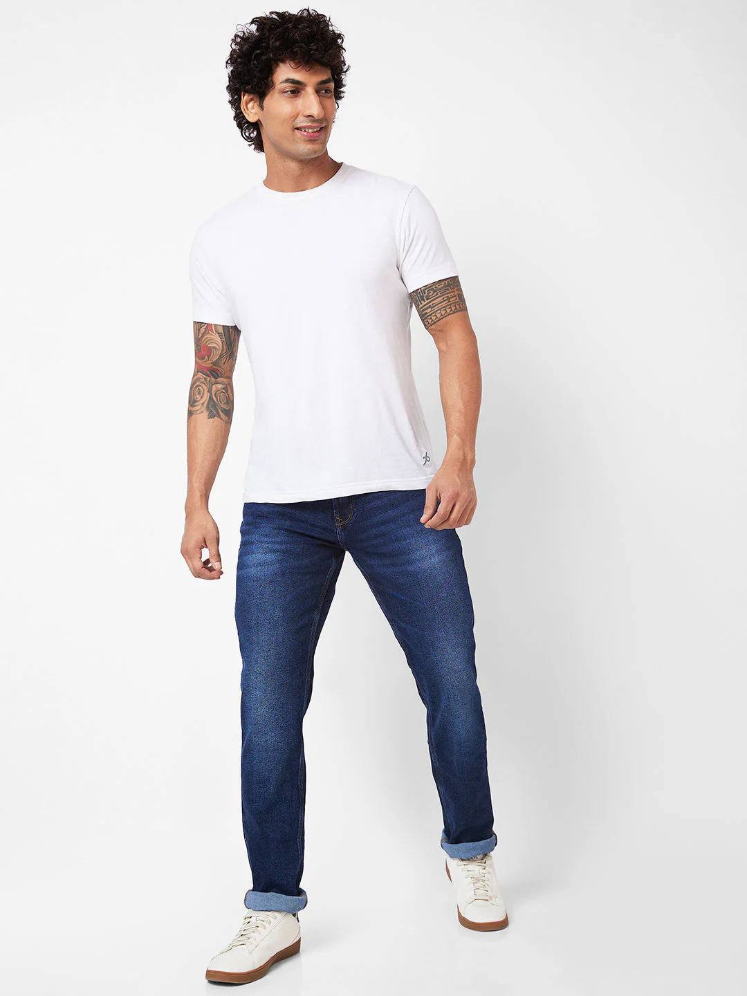 Men Kano Jeans Slim Fit Dark Blue Low Rise