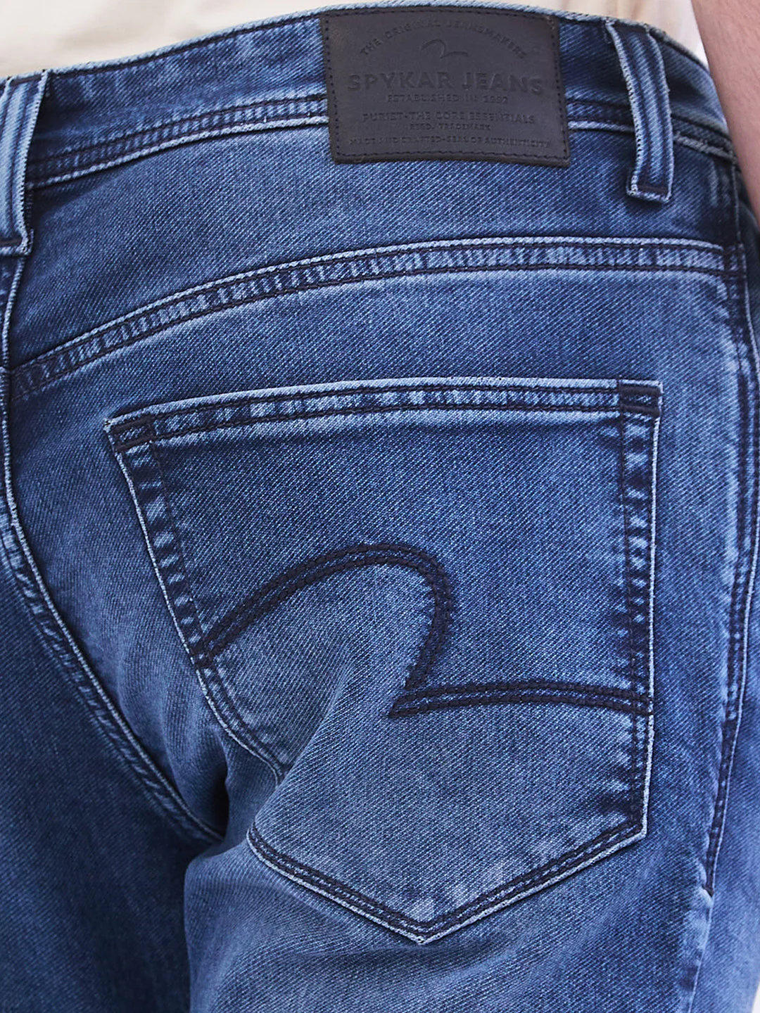 Men Diego Jeans Super Slim Fit Dark Blue Low Rise - Image 7