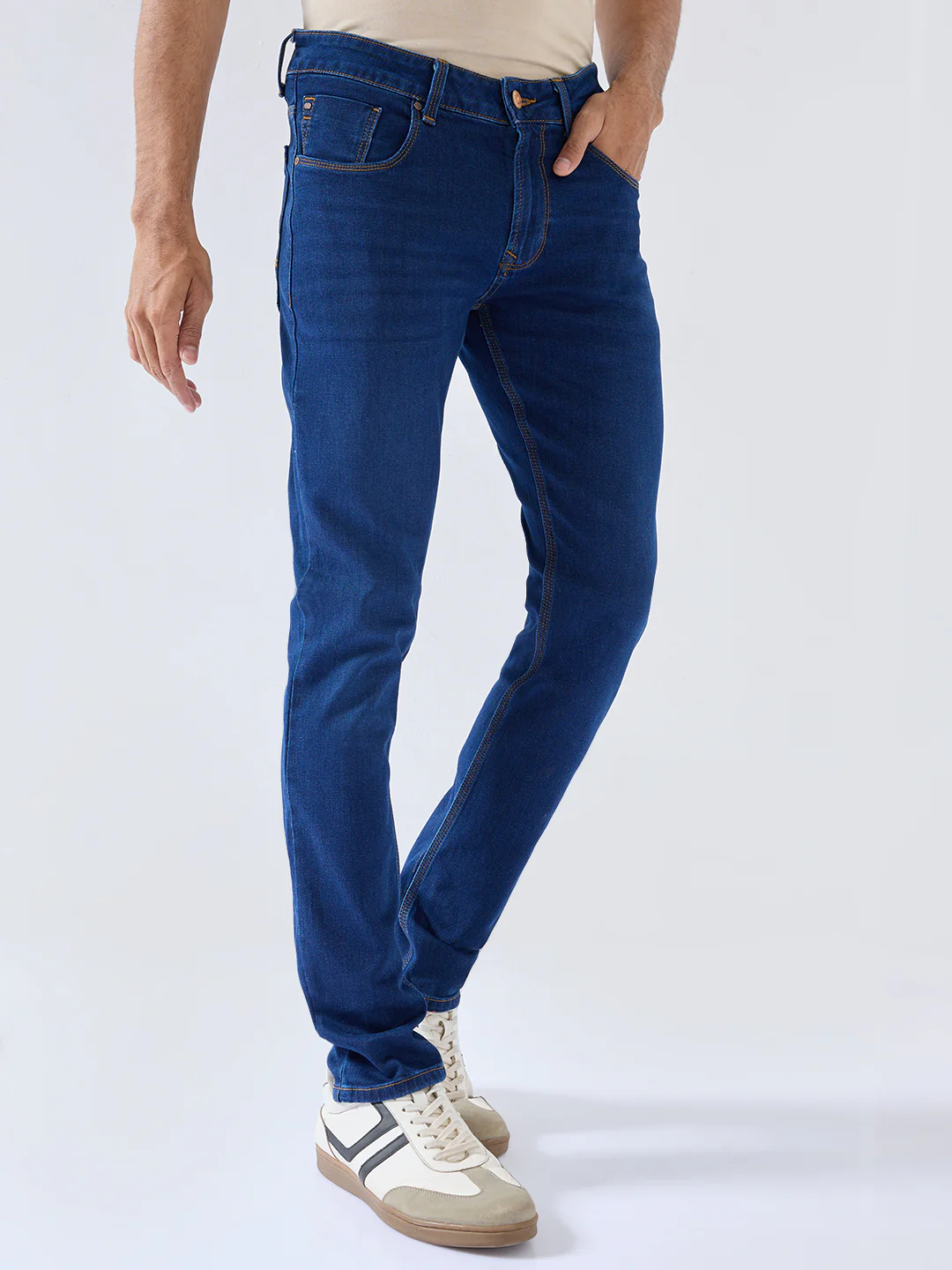 Men Diego Jeans Super Slim Fit Dark Blue Low Rise - Image 3